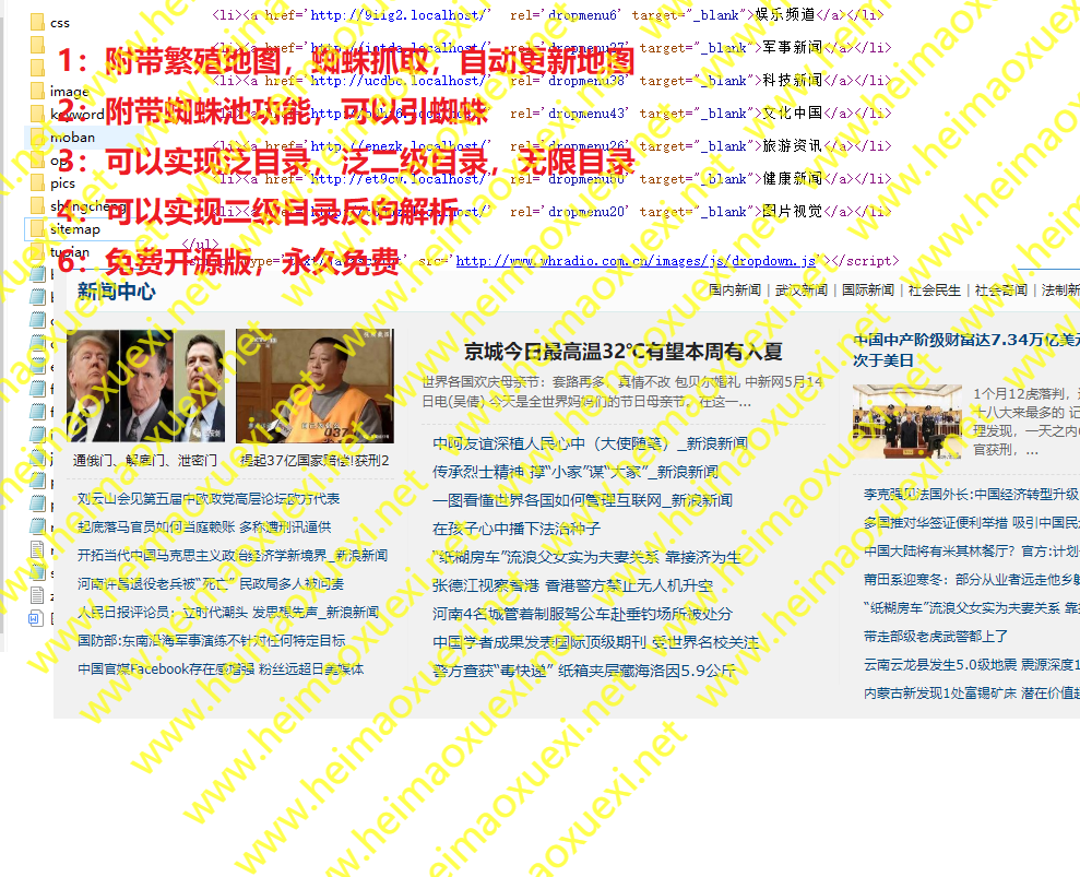 开源泛目录站群程序-二级租目录代理站群工具-功能较多版本