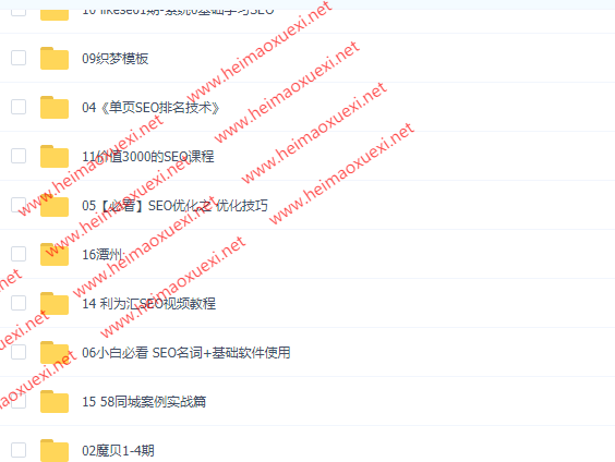 吐血分享-全网SEO视频合集分享-包括某州和某贝以及各大SEO大神视频